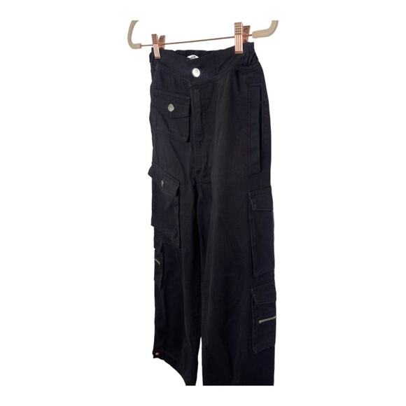 EB Denim Cargo Pants High Rise 100% Cotton Utility Y2K Goth Streetwear Baggy XS - Picture 11 of 16
